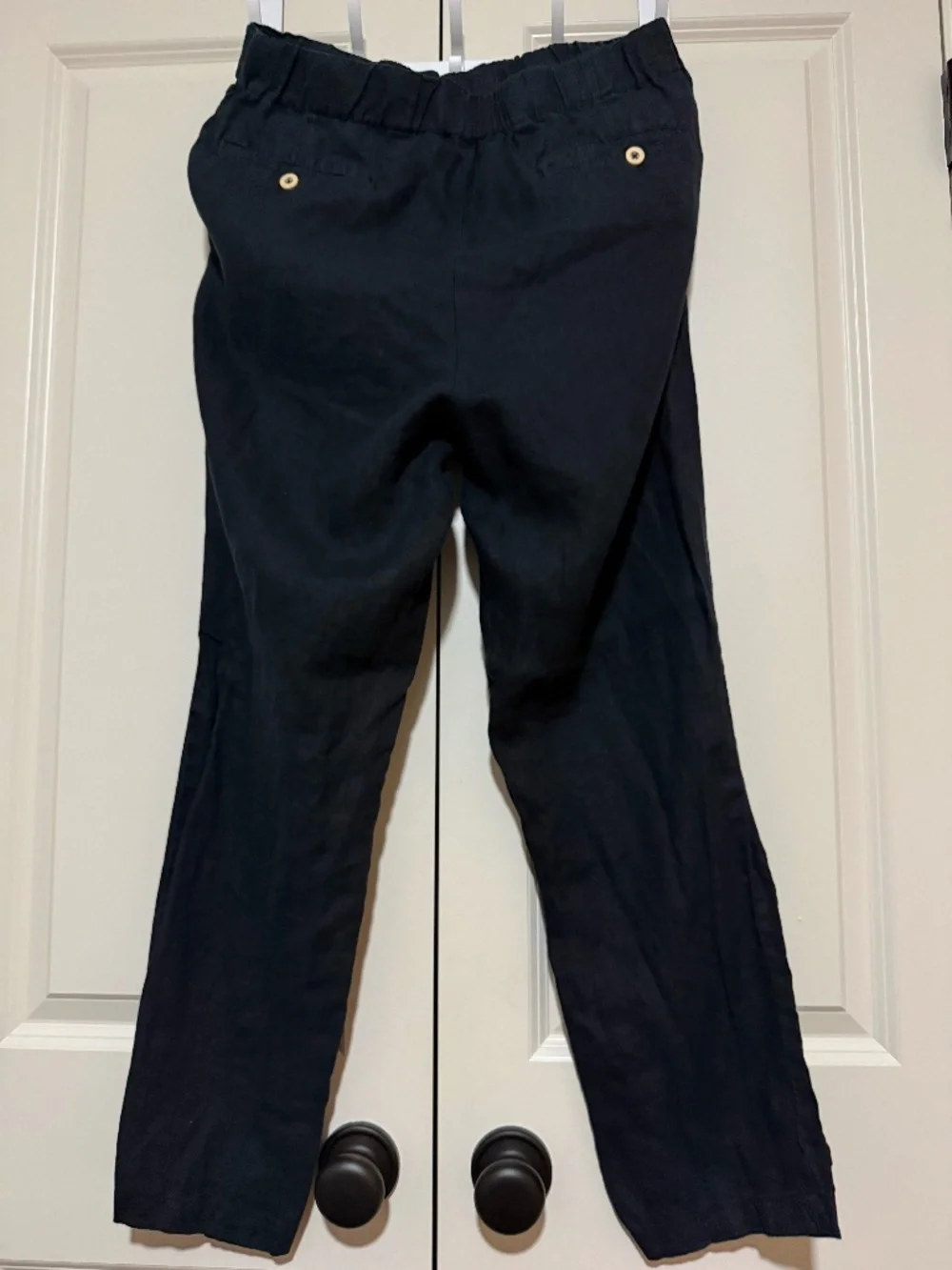 Quince Men's 100% European Linen Pants - L - Black